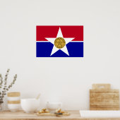 Poster mit Flagge von Dallas, USA (Küche)
