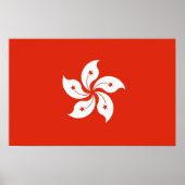 Poster mit Flagge von Hongkong, China (Vorne)