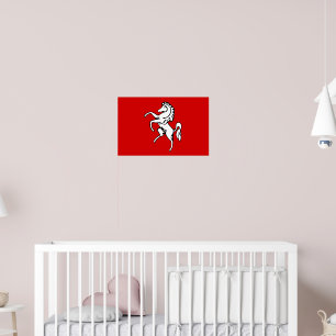 Poster mit Flagge von Kent, England