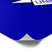 Poster mit Flagge von Louisiana, USA. (Ecke)