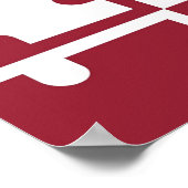 Poster mit Flagge von Maryland, USA. (Ecke)