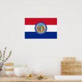 Poster mit Flagge von Missouri, USA. (Küche)
