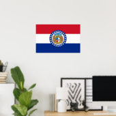 Poster mit Flagge von Missouri, USA. (Heimbüro)