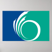 Poster mit Flagge von Ottawa, Kanada (Vorne)
