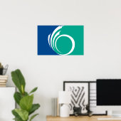Poster mit Flagge von Ottawa, Kanada (Heimbüro)