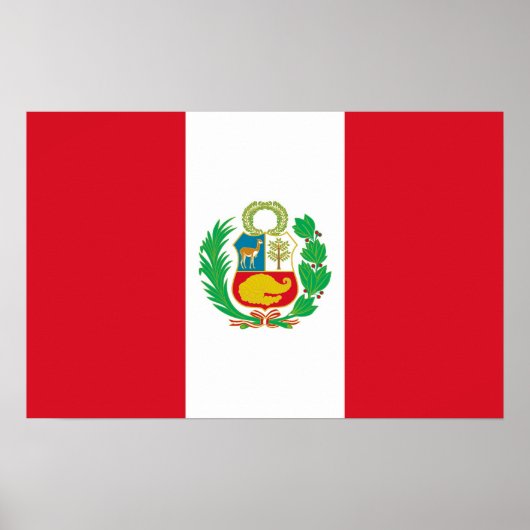 Poster mit Flagge von Peru (Vorne)