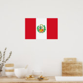 Poster mit Flagge von Peru (Küche)