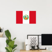 Poster mit Flagge von Peru (Heimbüro)