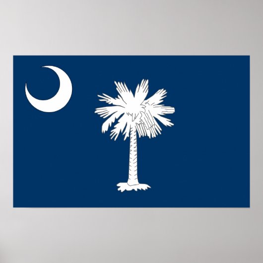 Poster mit Flagge von South Carolina, USA. (Vorne)