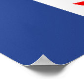 Poster mit Flagge von Toronto, Kanada (Ecke)