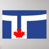 Poster mit Flagge von Toronto, Kanada (Vorne)