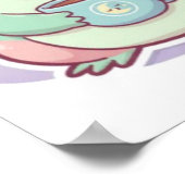 Poster mit frustriertem Frosch und süßem ästhetisc (Ecke)