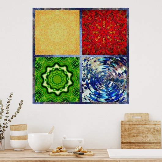 Poster mit fünf Elementen (Küche)