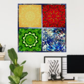 Poster mit fünf Elementen (Heimbüro)