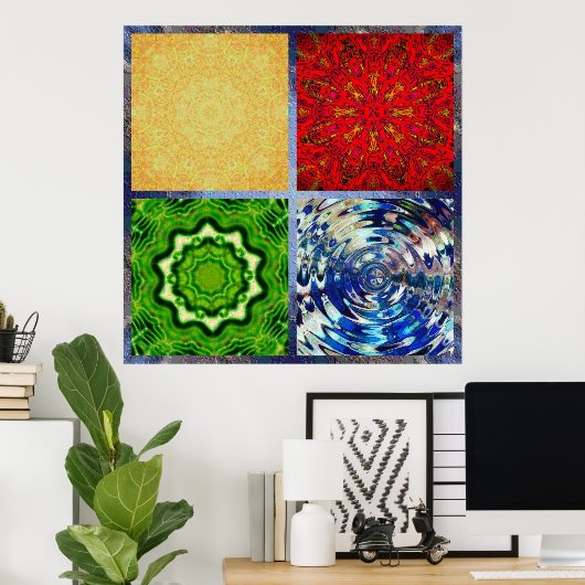 Poster mit fünf Elementen (Heimbüro)