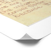 Poster mit Gedicht (Ecke)