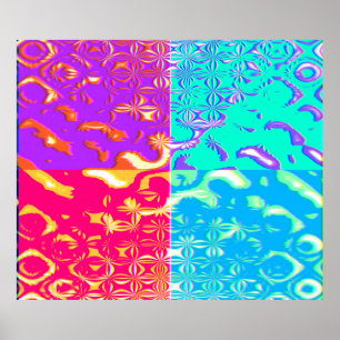Poster mit geometrischem Muster der Quantenphysik