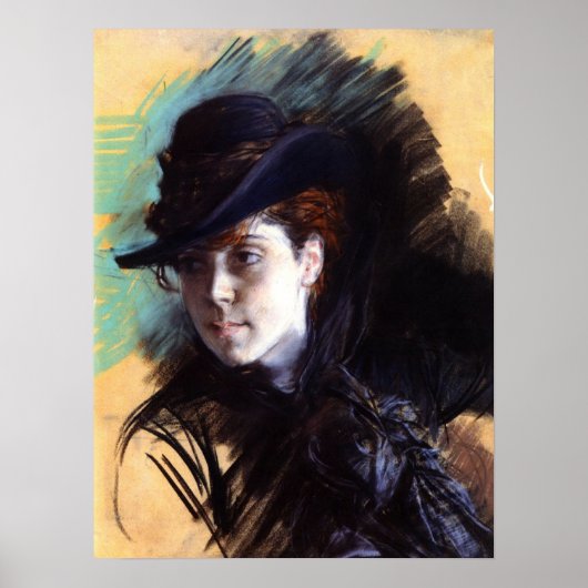 Poster mit Giovanni Boldini Malerei (Vorne)