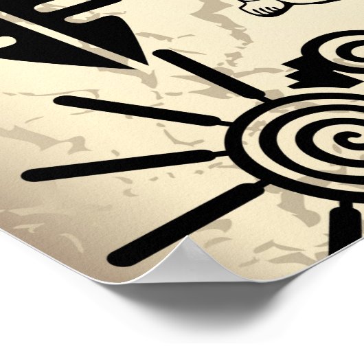 Poster mit großen Maya-Symbolen (Ecke)