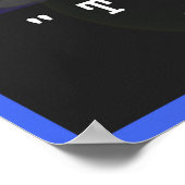 Poster mit großen weißen Außerirdischen (Ecke)