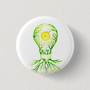 Poster mit grüner Energie, Postkartendruck, Kerami Button