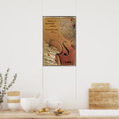 Poster mit Hafis - tausendsaitiges Instrument (Küche)