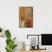Poster mit Hafis - tausendsaitiges Instrument (Heimbüro)