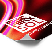 Poster mit heißem Sonnenuntergang (Ecke)