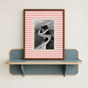 Poster mit hellrosa Herzrand - individuelles Gesch