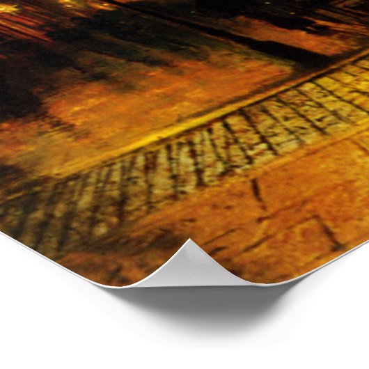 Poster mit John Atkins Grimshaw Malerei (Ecke)