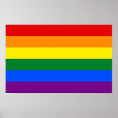 Poster mit LGBT-Regenbogenflagge (Vorne)