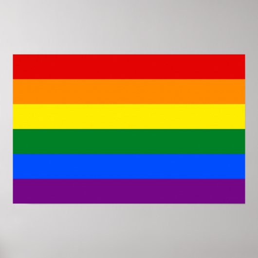Poster mit LGBT-Regenbogenflagge (Vorne)