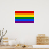 Poster mit LGBT-Regenbogenflagge (Küche)