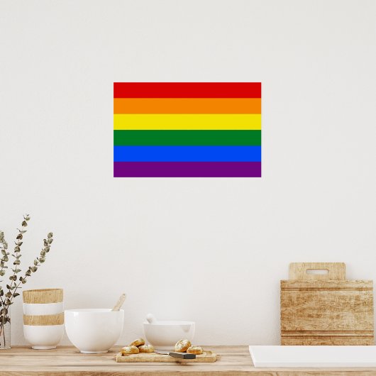 Poster mit LGBT-Regenbogenflagge (Küche)