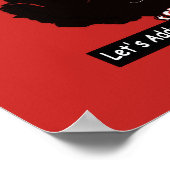 Poster mit Nachricht und Posum (Ecke)