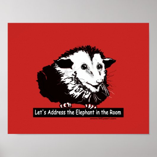 Poster mit Nachricht und Posum (Vorne)