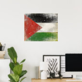 Poster mit Not leidender Flagge aus Palästina (Heimbüro)
