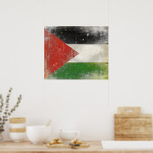 Poster mit Not leidender Flagge aus Palästina (Küche)