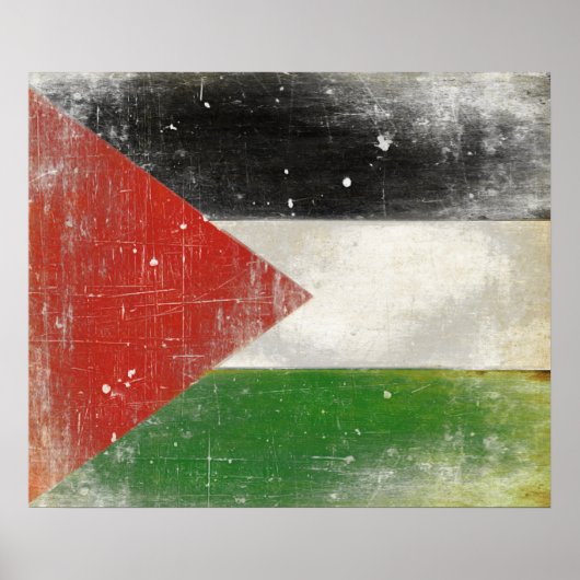 Poster mit Not leidender Flagge aus Palästina (Vorne)