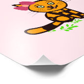 Poster mit orangefarbener Katze (Ecke)