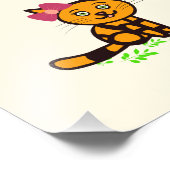 Poster mit Orangenkatze (Ecke)