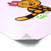 Poster mit Orangenkatze (Ecke)