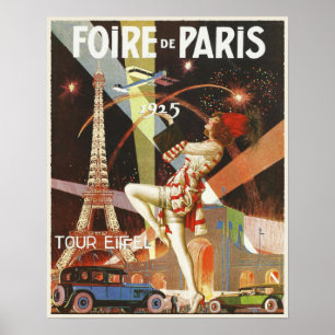 Poster mit Paris Art Deco Print aus den 20er Jahre