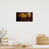 Poster mit Piratenschiff (Küche)