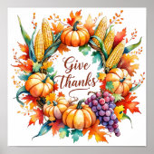 Poster mit Pumpkin und Maiskranz (Vorne)