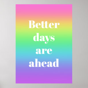 Poster mit Regenbogen und dem Schriftzug 'Bessere 
