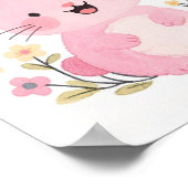 Poster mit rosa Häschen (Ecke)