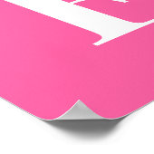 Poster mit rosa Monogrammbuchstaben | Persönliche  (Ecke)