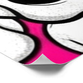 Poster mit rosa Totenkopfmuster (Ecke)
