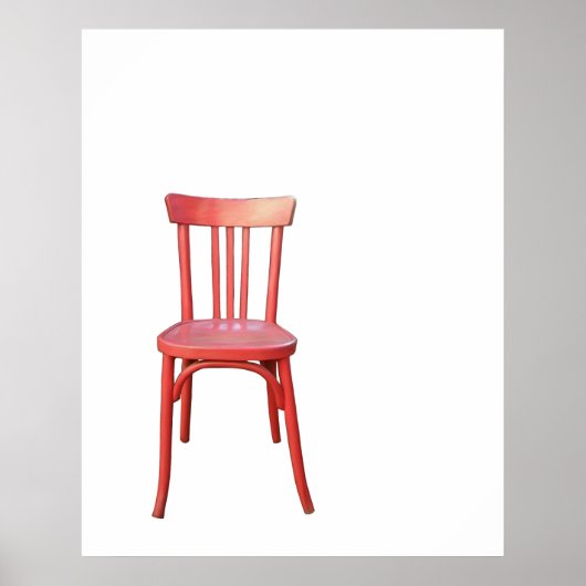 Poster mit rotem Stuhl (Vorne)